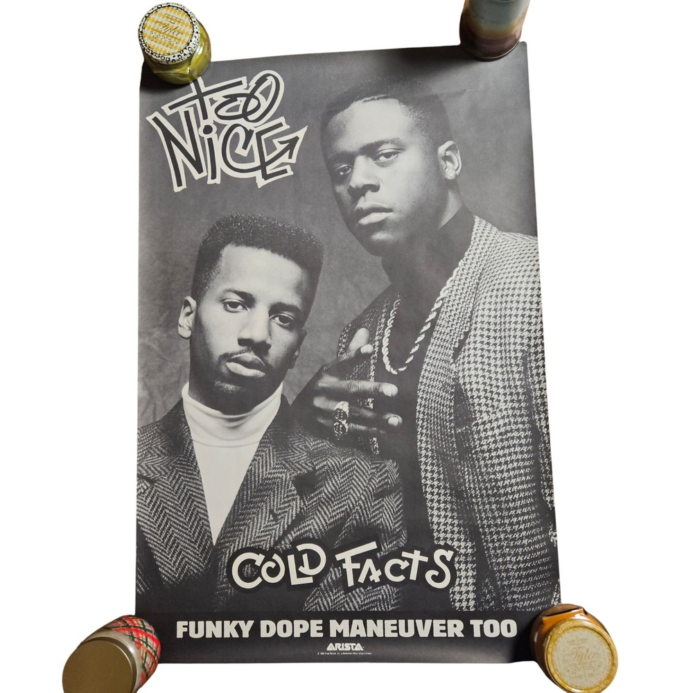 Too Nice Cold Facts 24x36 Promo‎ Album Poster Vintage 1988 Original Hip Hop